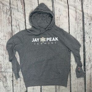 Jay Peak Vermont Ski Resort New York League Gray Hoodie Pullover Sweatshirt